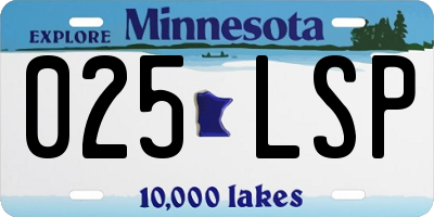 MN license plate 025LSP