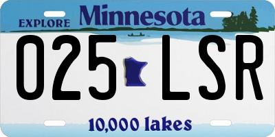 MN license plate 025LSR