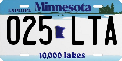 MN license plate 025LTA