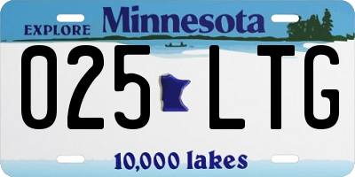 MN license plate 025LTG