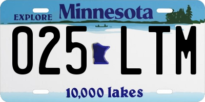 MN license plate 025LTM