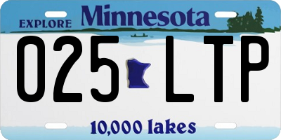 MN license plate 025LTP