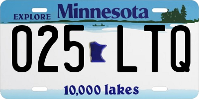 MN license plate 025LTQ