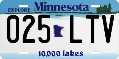MN license plate 025LTV