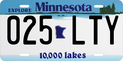 MN license plate 025LTY