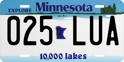 MN license plate 025LUA
