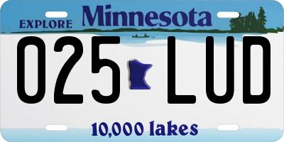 MN license plate 025LUD