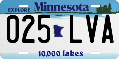 MN license plate 025LVA