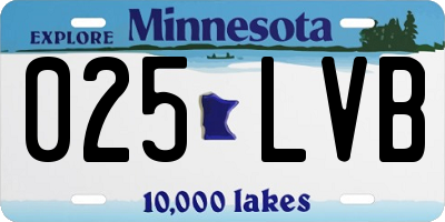 MN license plate 025LVB