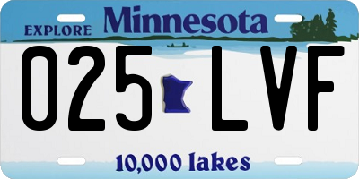 MN license plate 025LVF