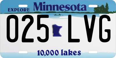 MN license plate 025LVG