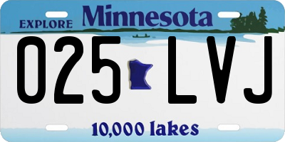 MN license plate 025LVJ