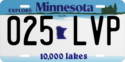 MN license plate 025LVP