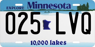 MN license plate 025LVQ