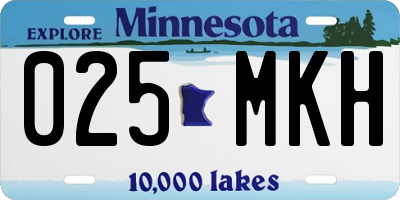 MN license plate 025MKH