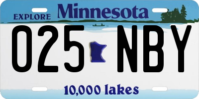MN license plate 025NBY