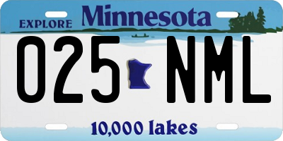 MN license plate 025NML