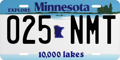 MN license plate 025NMT