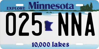 MN license plate 025NNA