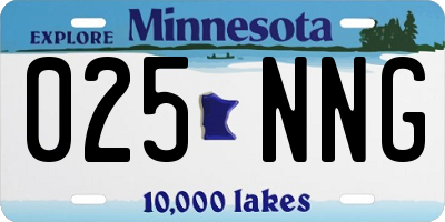 MN license plate 025NNG