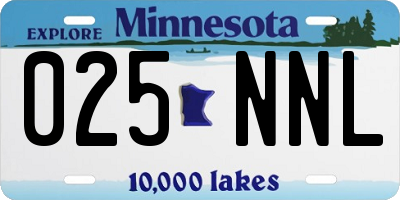 MN license plate 025NNL