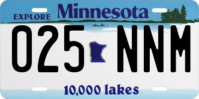 MN license plate 025NNM