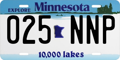 MN license plate 025NNP