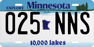 MN license plate 025NNS