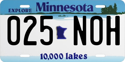 MN license plate 025NOH