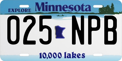 MN license plate 025NPB