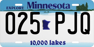 MN license plate 025PJQ