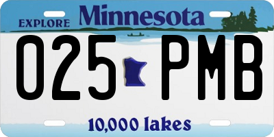 MN license plate 025PMB
