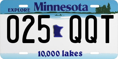 MN license plate 025QQT