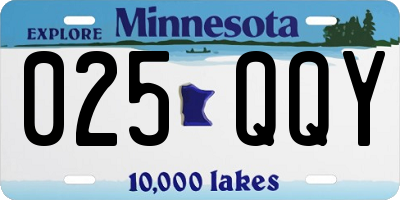 MN license plate 025QQY