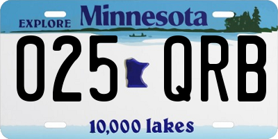 MN license plate 025QRB