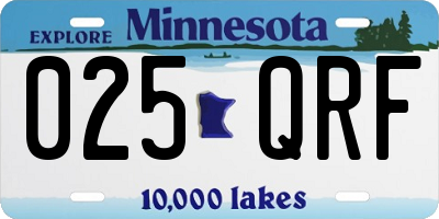 MN license plate 025QRF
