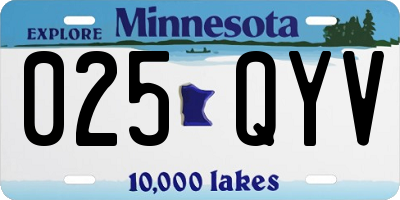 MN license plate 025QYV
