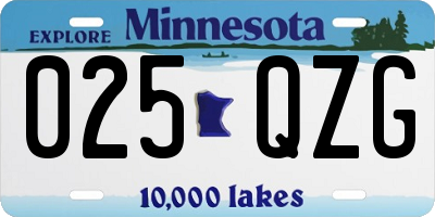 MN license plate 025QZG