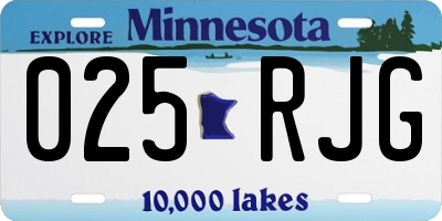 MN license plate 025RJG