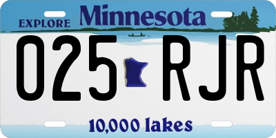 MN license plate 025RJR