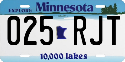 MN license plate 025RJT