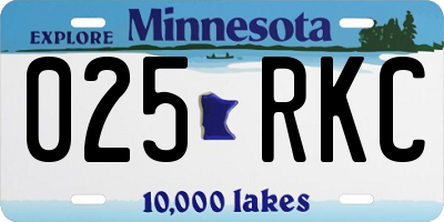 MN license plate 025RKC