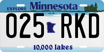 MN license plate 025RKD