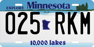 MN license plate 025RKM