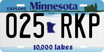 MN license plate 025RKP