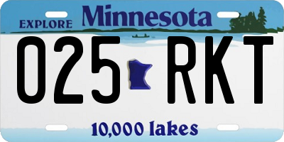 MN license plate 025RKT