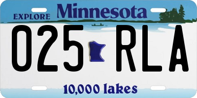 MN license plate 025RLA