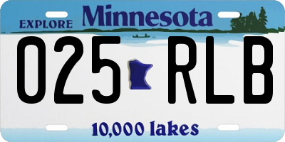 MN license plate 025RLB