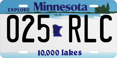 MN license plate 025RLC