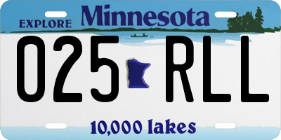 MN license plate 025RLL